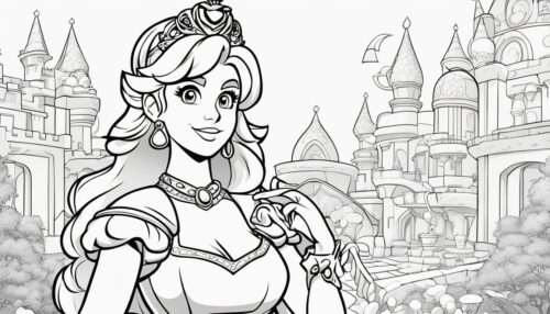 Princess Peach Coloring Pages