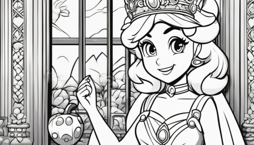 Princess Peach Coloring Pages