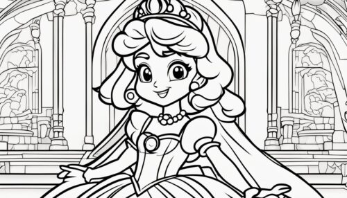 Princess Peach Coloring Pages