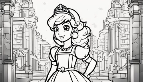 Princess Peach Coloring Pages