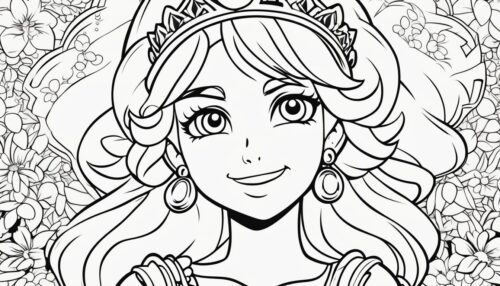 Princess Peach Coloring Pages