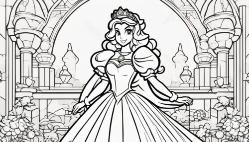 Princess Peach Coloring Pages