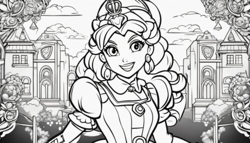 Princess Peach Coloring Pages