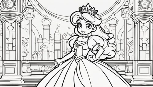 Princess Peach Coloring Pages