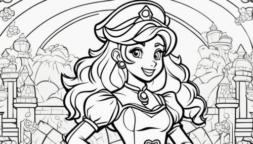 Princess Peach Coloring Pages