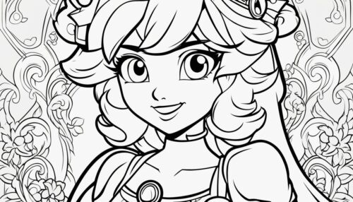 Princess Peach Coloring Pages