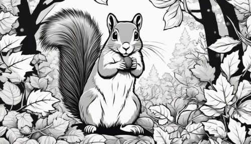 Squirrel Coloring Page