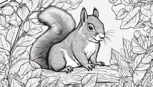 Squirrel Coloring Page