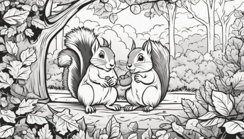 Squirrel Coloring Page