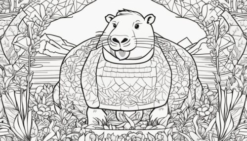 Capybara Coloring Pages