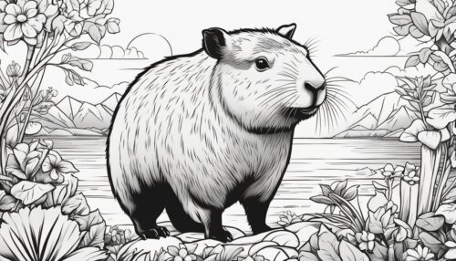 Capybara Coloring Pages