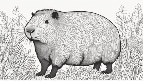 Capybara Coloring Pages