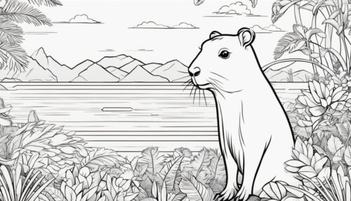 Capybara Coloring Pages